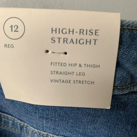 Universal Thread Jeans 12 High Rise Straight Medium Wash - Picture 6 of 10